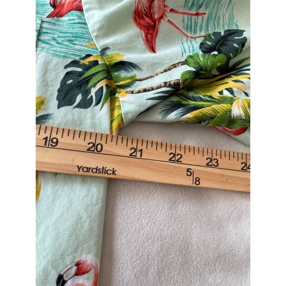 Pacific Legend Hawaiian Flamingo & Palm Print Shirt Size M Cotton - Picture 3 of 8